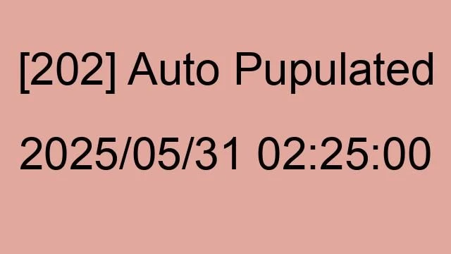 [202] Auto 2025/05/31 02:25:00